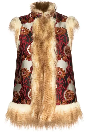 La DoubleJ Gilet matelassé bordé de fourrure artificielle