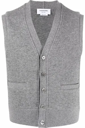 Thom Browne Cardigan en cachemire à design sans manches
