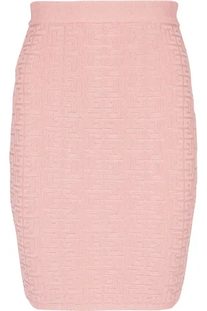 Balmain Minijupe PB en maille intarsia