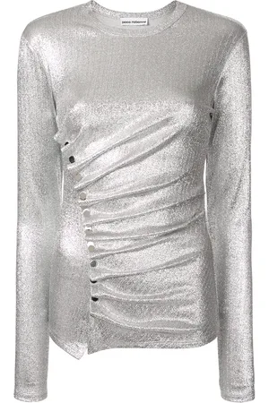 Paco rabanne Blouse drapée à boutonnière