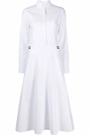 Thom Browne Robe-chemise à bande tricolore