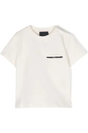 FAY T-shirt en coton à détail de poche