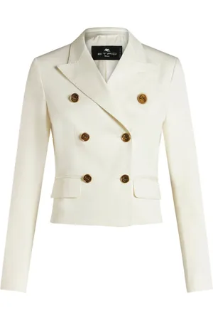 Etro Veste croisée à logo embossé