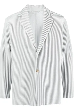Issey Miyake Blazer droit à design plissé