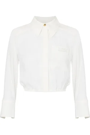 Elisabetta Franchi Blouse crop en georgette
