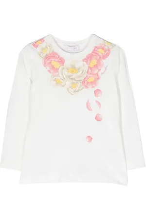 MONNALISA T-shirt fleuri à manches longues