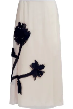 Marni Jupe mi-longue à appliques fleurs