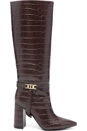 Twin-Set Bottes à effet peau de crocodile 100 mm
