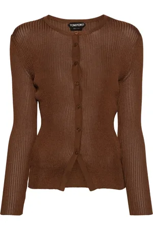 Tom Ford Cardigan nervuré à encolure ronde