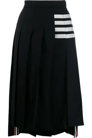 Thom Browne Jupe plissée à 4 bandes signature