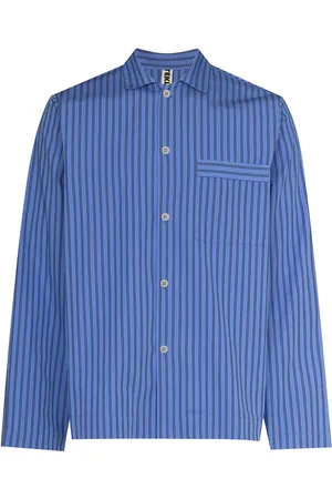 Tekla Chemise de pyjama rayée en popeline