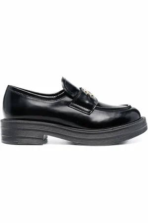 Moschino Mocassins à plaque logo