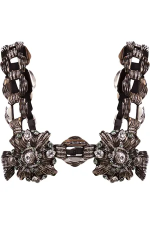 AREA Brassière à broche ornée de cristaux