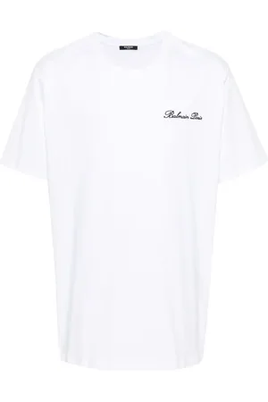 Balmain T-shirt en coton à logo brodé