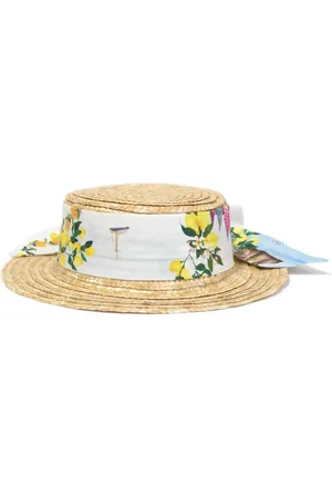 PATACHOU Chapeau tressé à ruban contrastant
