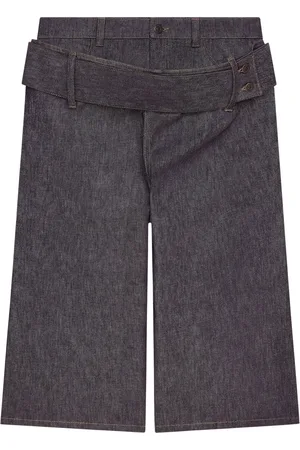 Courrèges Short en jean à double ceinture