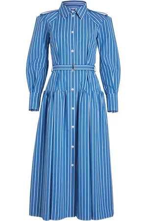 Patou Robe-chemise longue à rayures