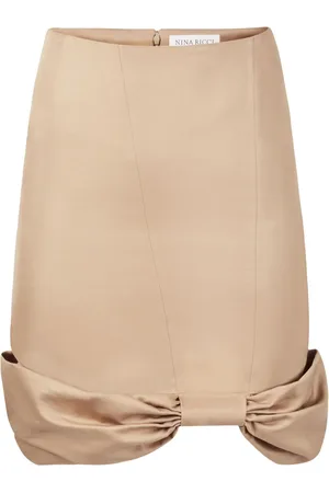Nina Ricci Jupe mi-longue à taille péplum