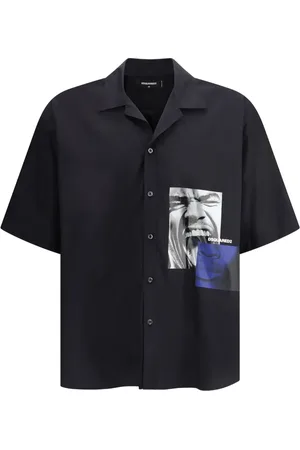 Dsquared2 Chemise en coton à imprimé graphique