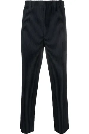 Issey Miyake Pantalon droit à design plissé
