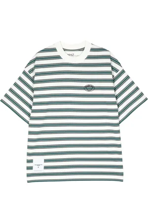 Izzue T-shirt rayé à logo imprimé