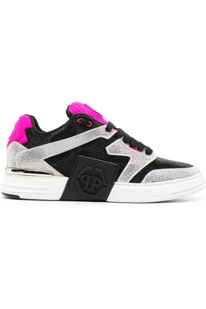 Philipp Plein Baskets lacées à ornements en cristal