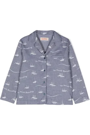 The Animals Observatory Chemise The Kangaroo à imprimé bateau