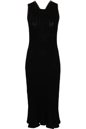 Paul Smith Robe longue nervurée à bords rayés