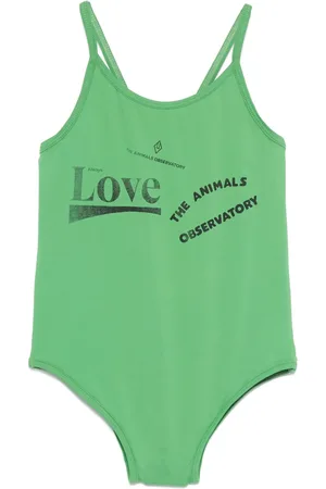 The Animals Observatory Maillot de bain à logo imprimé