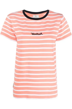 Woolrich T-shirt rayé à logo brodé