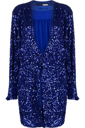 ROTATE Robe portefeuille brodée de sequins à col v