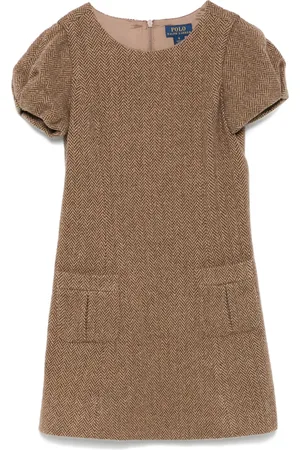 Ralph Lauren Robe en tweed à motif de chevrons