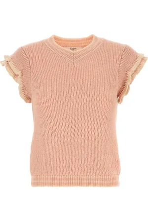 Chloé T-shirt en maille à manches courtes
