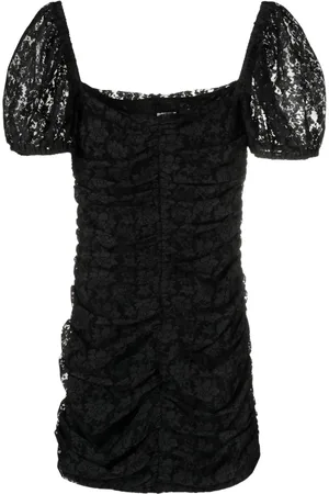 ROTATE Robe courte en dentelle à manches bouffantes
