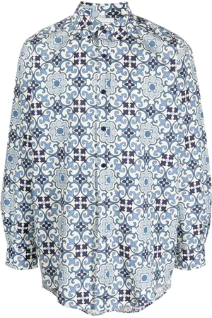 Drôle de Monsieur Chemise Faïence à imprimé géométrique