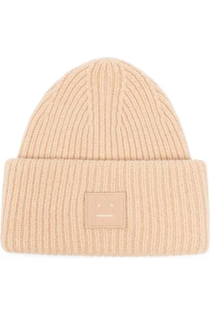 Acne Studios Bonnet nervuré à patch Face