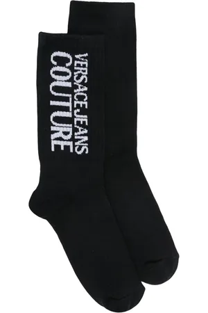 VERSACE Chaussettes 3/4 nervurées à logo