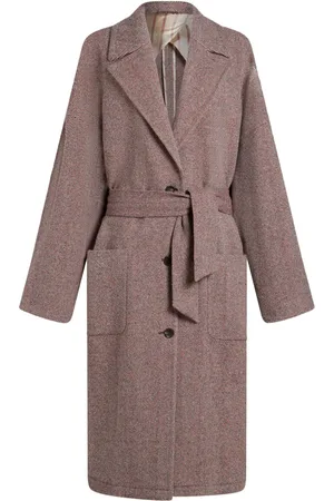 Etro Manteau en laine à taille ceinturée