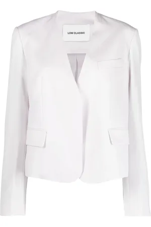 Low Classic Blazer boutonné à design sans col