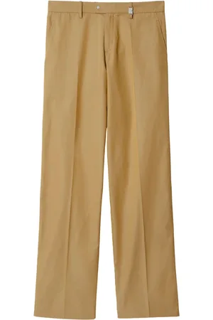Burberry Pantalon en coton à coupe droite