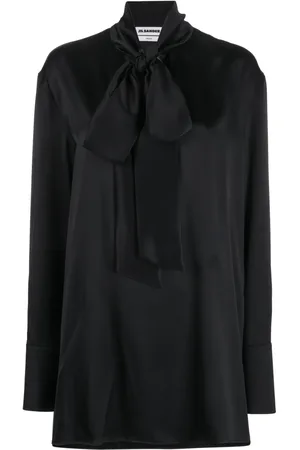 Jil Sander Blouse nouée à fini satiné