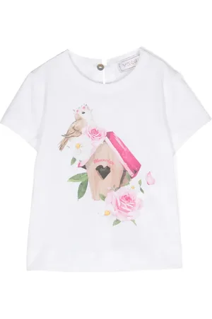 MONNALISA T-shirt en coton à imprimé graphique
