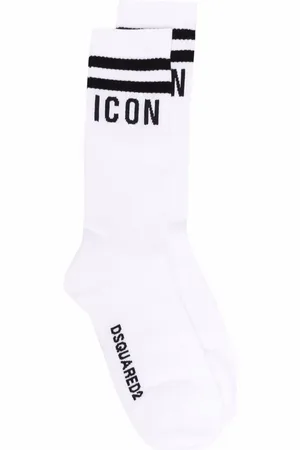 Dsquared2 Chaussettes à logo intarsia