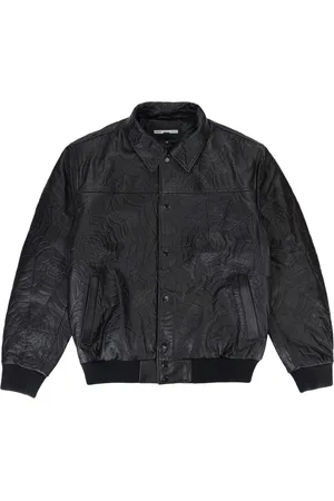 Sp5der Veste en cuir à design embossé