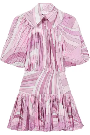 Puccini Robe plissée à imprimé Irude