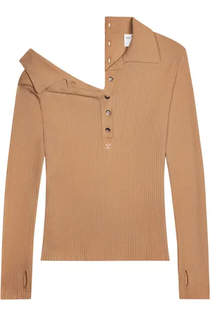 Courrèges Polo à boutons décoratifs