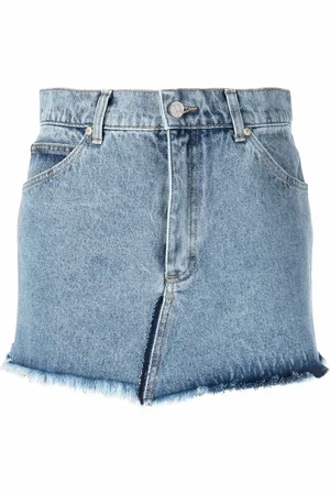 Natasha Zinko Jupe en jean à effet délavé