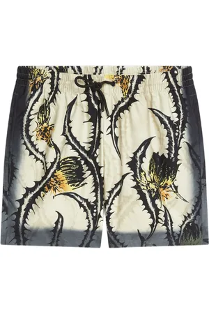 DRIES VAN NOTEN Short de bain à imprimé graphique