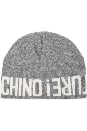 Moschino Bonnet à logo en intarsia
