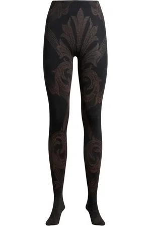 Etro X Wolford collants à motif métallisé en jacquard